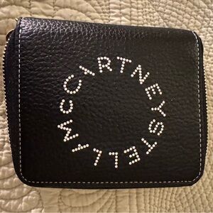 Stella McCartney Black Wallet with White Accents